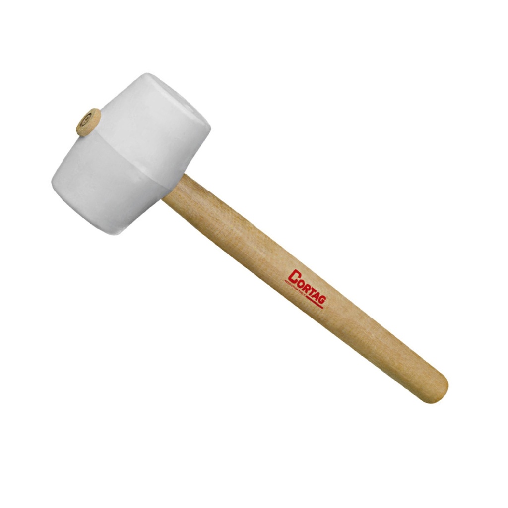 MARTILLO DE GOMA 2 3/8" 60 MM P/ SUPERF. SUAVE CAB BLANCO M/ MADERA REF. 412789 / 61278 CORTAG RT