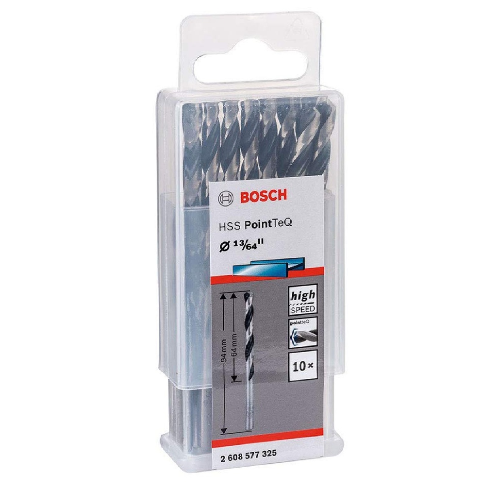 MECHA PARA ACERO HSS-POINTEQ 13/64" X 64 X 94 MM METAL REF. 2608577325 / 871049 / 908344 MARCA BOSCH
