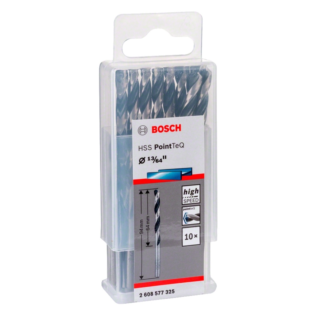 MECHA PARA ACERO HSS-POINTEQ 13/64" X 64 X 94 MM METAL REF. 2608577325 / 871049 / 908344 MARCA BOSCH