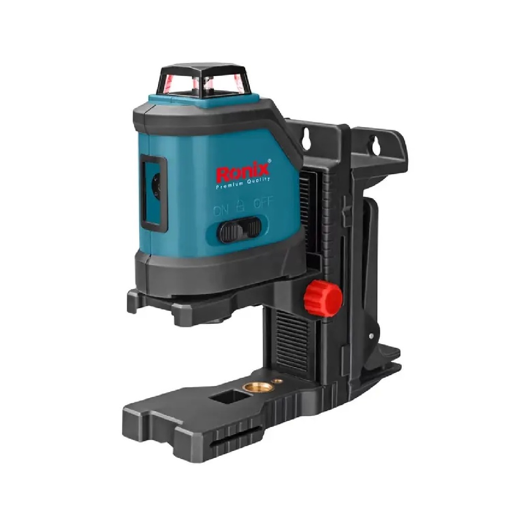 MEDIDOR / NIVEL LASER LUZ ROJA 15 MT IP54 C/ BASE MAGNET. + LENTES C/MALETA ( 4 BATERIA AA) COD. 3596 MARCA RONIX
