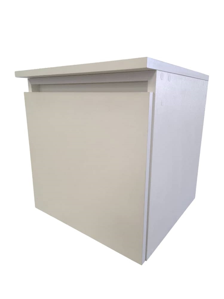 MUEBLE DE BAÑO 1 GAVETA 47 X 45 X 45 CM CON TOPE EN MADERA COLOR BLANCO REF. BASIC45-1G MARCA KYNWOD