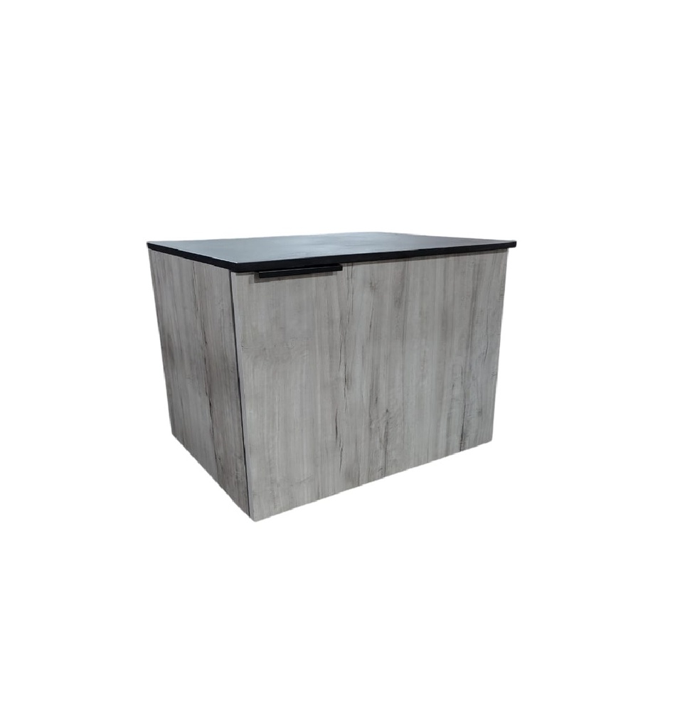 MUEBLE DE BAÑO 1 PUERTA 65 X 47 X 45 CM CON TOPE SINTERIZADO NEGRO MATE REF. KW-001 MARCA KYNWOD