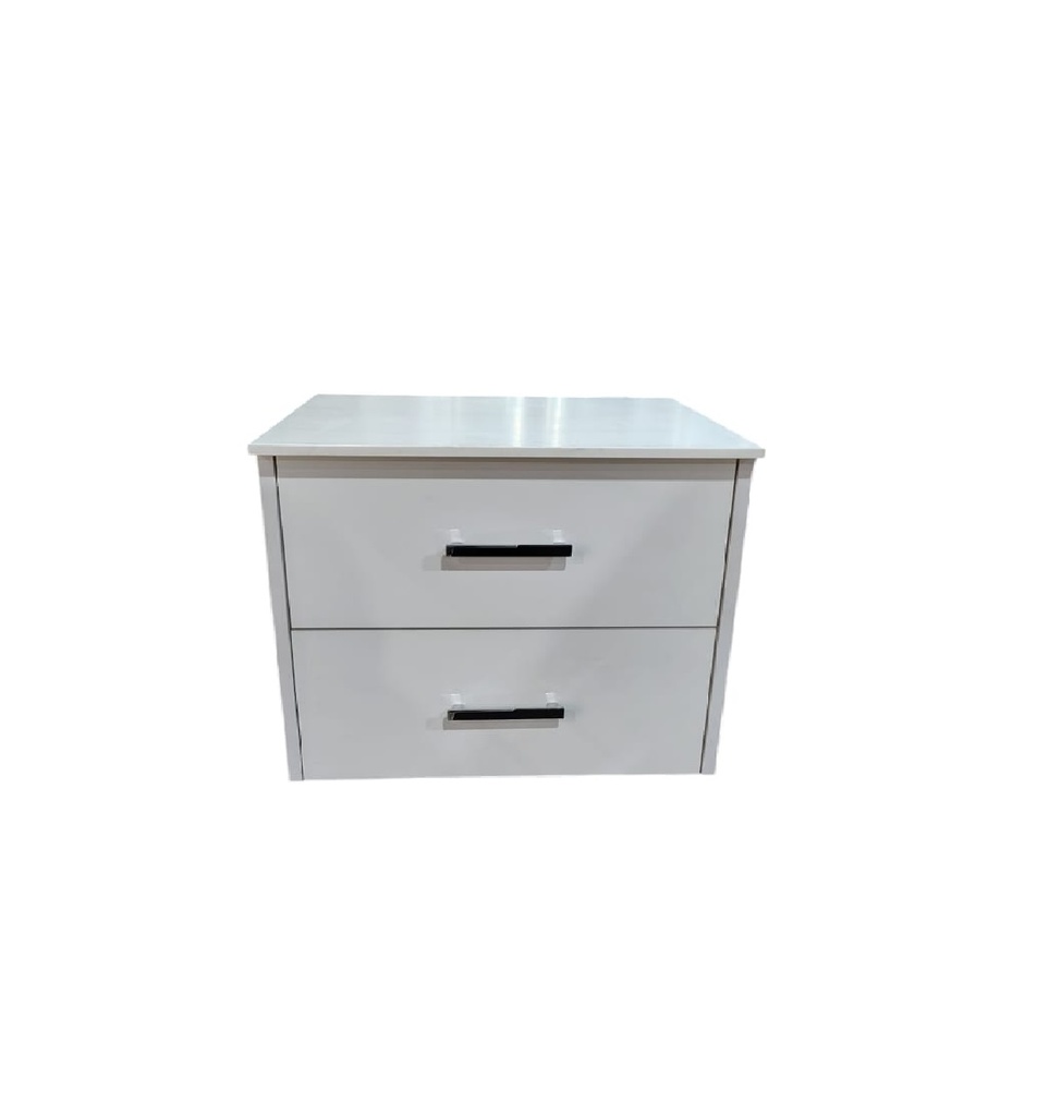 MUEBLE DE BAÑO 2 GAVETA 65 X 47 X 45 CM CON TOPE CUARZO BLANCO C/ VETAS REF. KW-006 MARCA KYNWOD