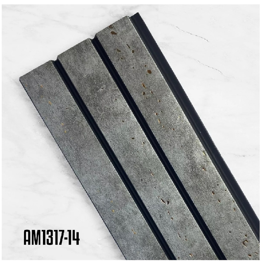 PANEL P/ PARED PVC WALL PANEL INTERIOR 12 CM X 0.6 CM X 2,80 MT UTIL 10,7 CM GRIS / GOLD NANUM LIGHT