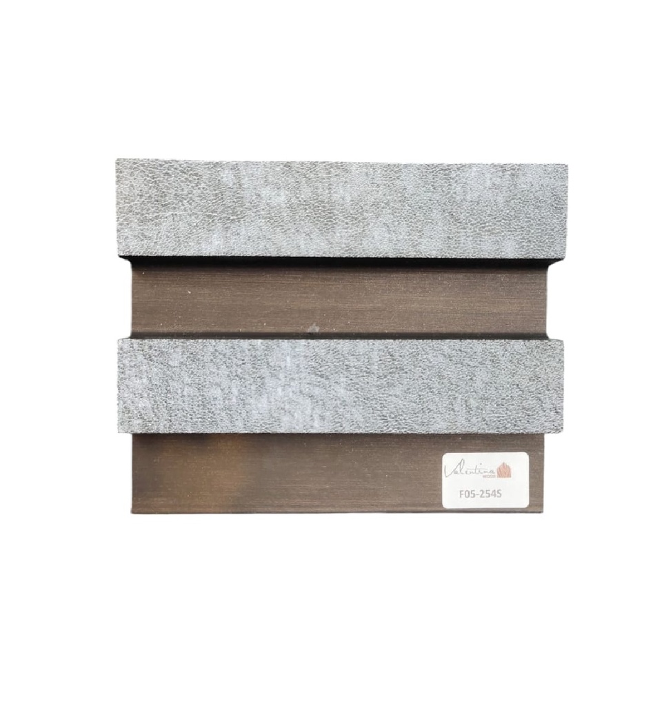 PANEL PARA PARED PLASTICO WALL PANEL INTERIOR 12,10CM X 12MM X 2,90 MTS GRIS/MARRON VALENTINA