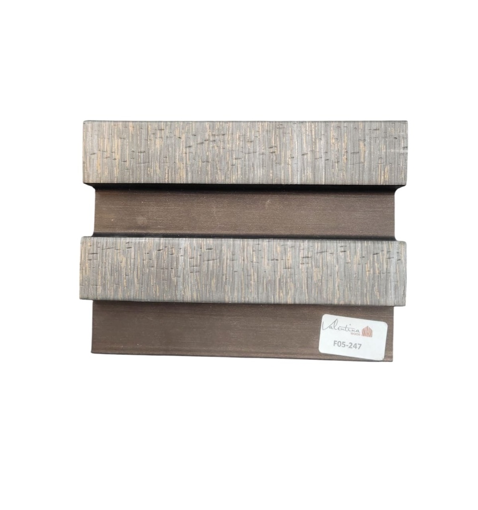 PANEL PARA PARED PLASTICO WALL PANEL INTERIOR 12,10CM X 12MM X 2,90 MTS MARRON/DORADO VALENTINA