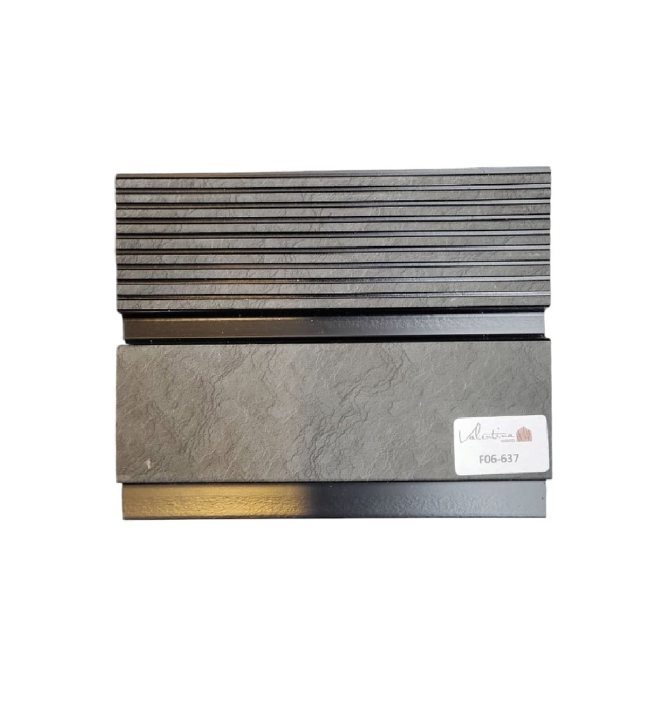 PANEL PARA PARED PLASTICO WALL PANEL INTERIOR 12CM X 11MM X 2,90 MTS COLOR GRIS OSC VALENTINA