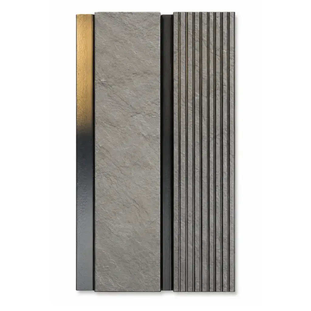 PANEL PARA PARED PLASTICO WALL PANEL INTERIOR 12CM X 11MM X 2,90 MTS COLOR GRIS OSC VALENTINA