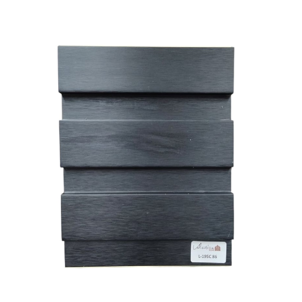 PANEL PARA PARED PLASTICO WALL PANEL INTERIOR 19,50CM X 12MM X 2,90 MTS COLOR NEGRO VALENTINA