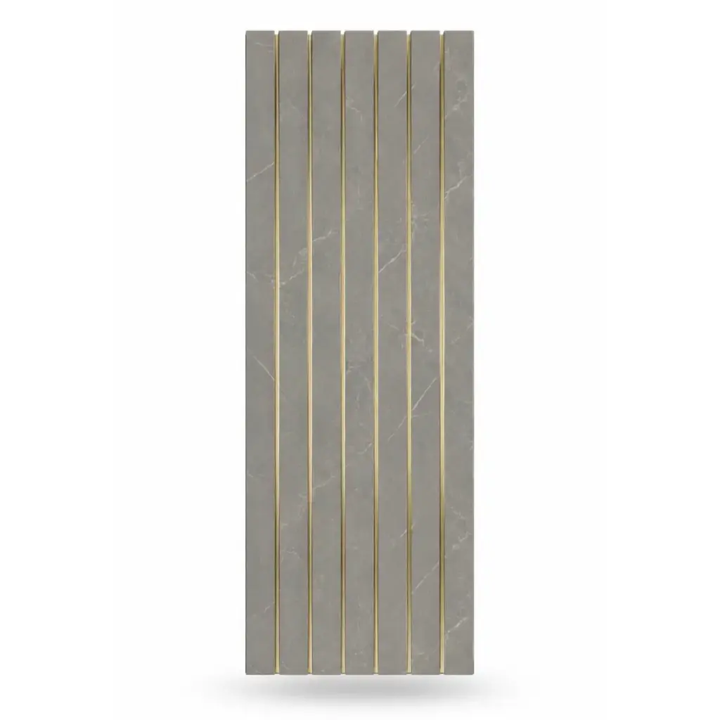 PANEL PARA PARED PS WALL PANEL INTERIOR 15 CM X 1,1 CM X 2,90 MTS GRIS OSCURO - DORADO MACHIFERMA