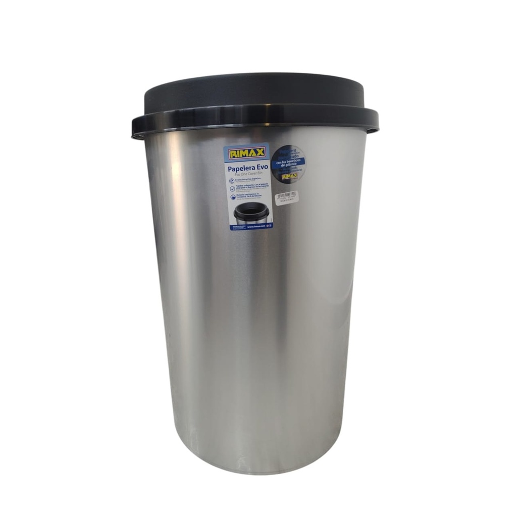 PAPELERA EVO 50 LTS COLOR METALIZADA REF. 11782-XP / 117820 / 23-13-035 MARCA RIMAX