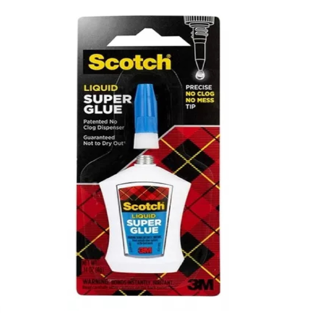 PEGA INSTANTANEA LIQUIDA SUPER GLUE LIQUIDA 4 GR / 0.14 OZ SCOTCH REF. PEG-738 / 917733 MARCA 3M