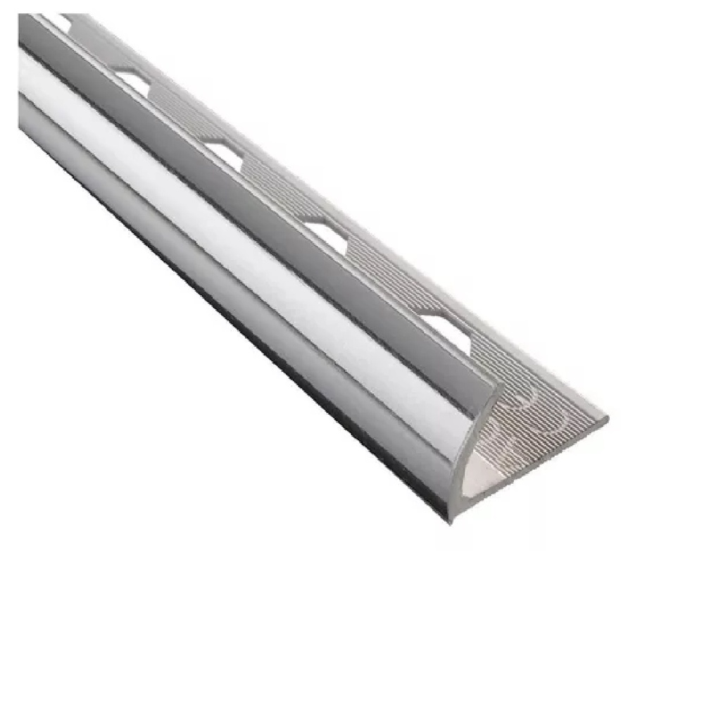PERFIL / FLEJE DE ALUMINIO PARA PORCELANATO 2.40 MT X 2.3 CM C/ PLATEADO REF.CEL-0120 MARCA CELOSIAS