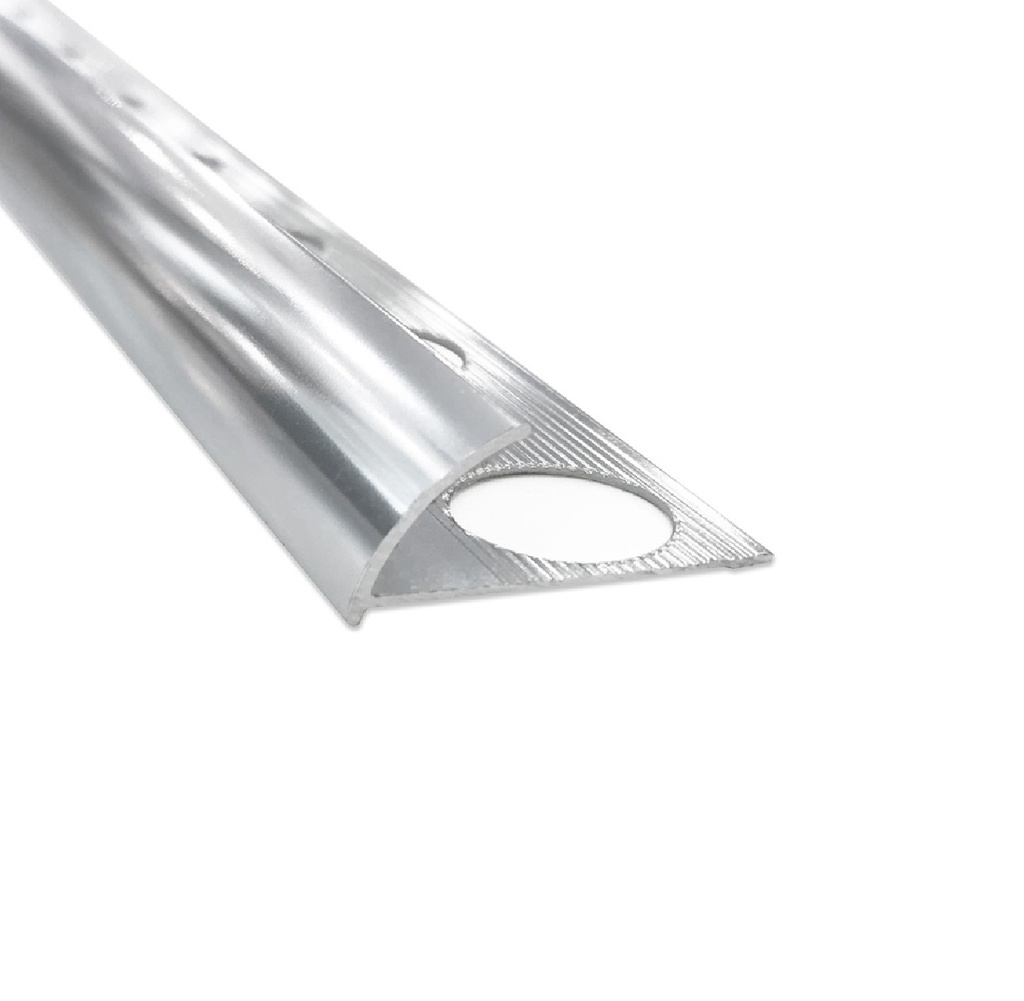 PERFIL / FLEJE DE ALUMINIO PARA PORCELANATO 2.6 MTRS X 2.3 CM C/ CROMADO REF. GLO-CROMADO GLOBAL