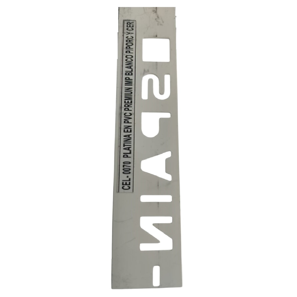 PERFIL / FLEJE DE PVC P/ PORCELANATO Y CERAMICA 2 CM X 2.40 MTS BLANCO REF CEL-0070 MARCA CELOSIAS