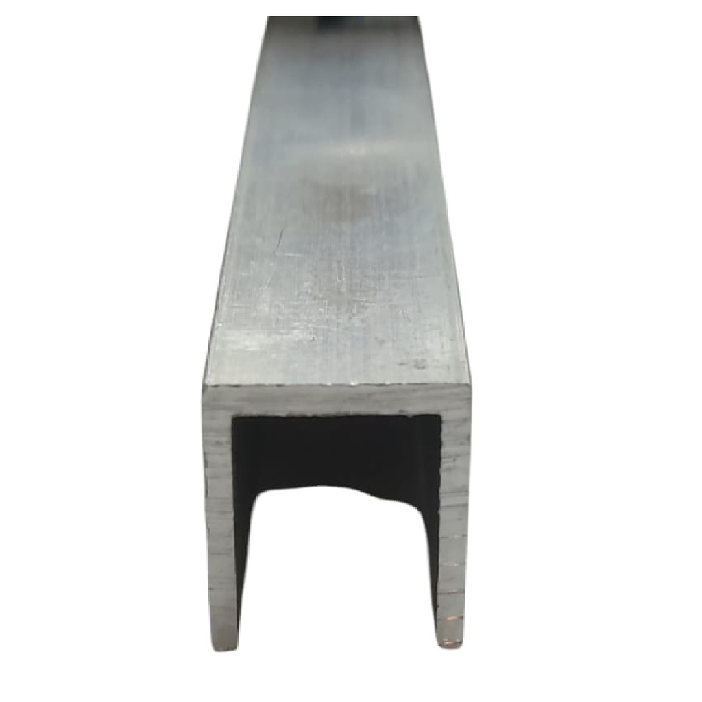 PERFIL / FLEJE TIPO U DE ALUMINIO PARA GRAFIADO 1/2" X 2.40 MTS REF. ALD-273G MARCA CELOSIAS
