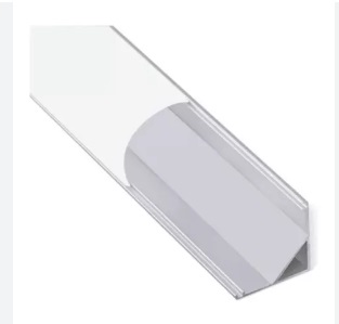 PERFIL DE ALUMINIO ESQUINERO PARA CINTA LED 2 MT REF. LED261 (INCLUY 2 TAPAS Y GANCH) MARCA LUMISTAR