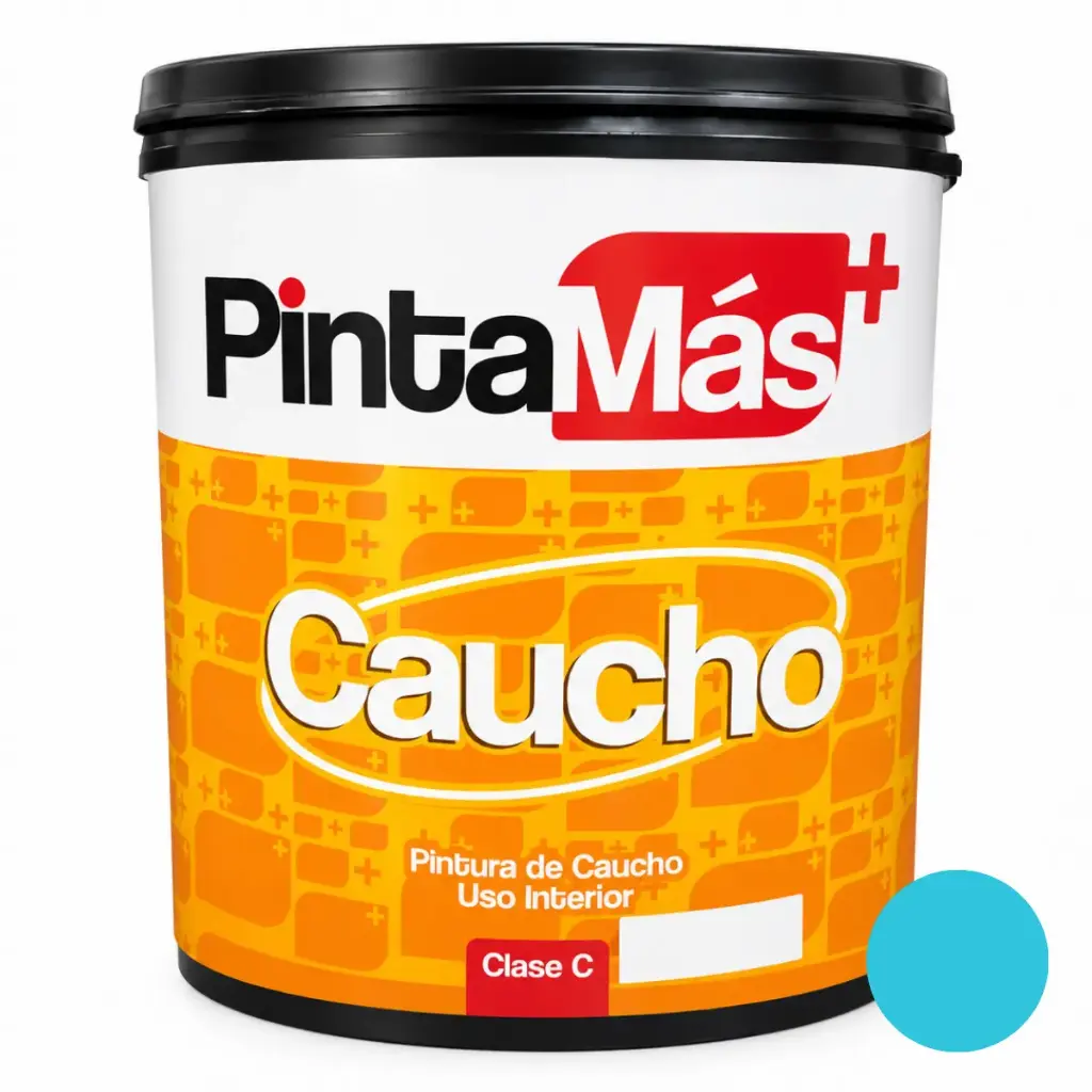 PINTURA CAUCHO PINTAMAS PARA INTERIOR CLASE "C" COLOR TURQUESA REAL 1 GL REF. 1205065 MARCA SUPER A