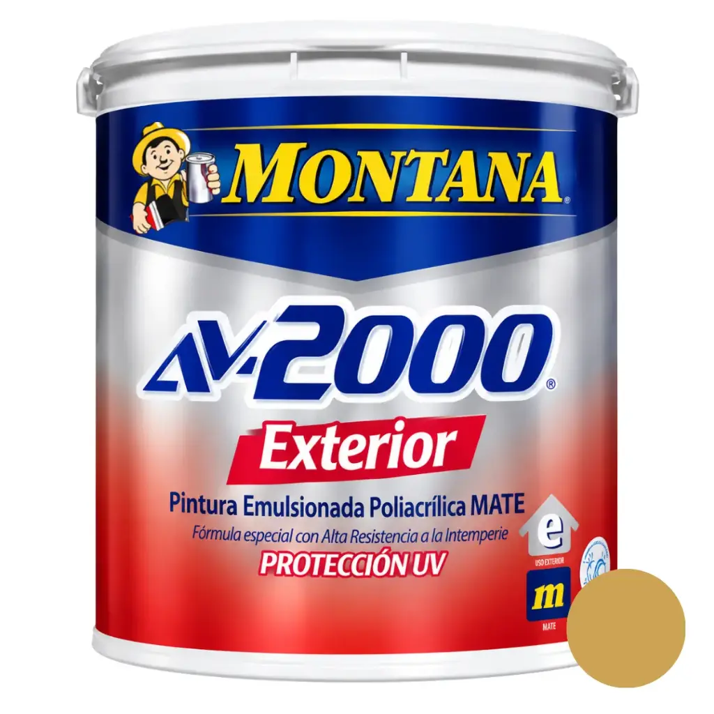 PINTURA DE CAUCHO AV-2000 EXTERIOR AMARILLO MEDANO 1 GL REF. FA0-28526001 MARCA MONTANA