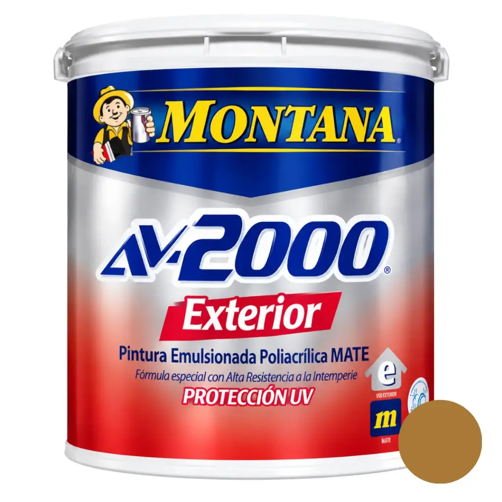 PINTURA DE CAUCHO AV-2000 EXTERIOR OCRE REAL 1 GL REF. FA0-28529301 MARCA MONTANA