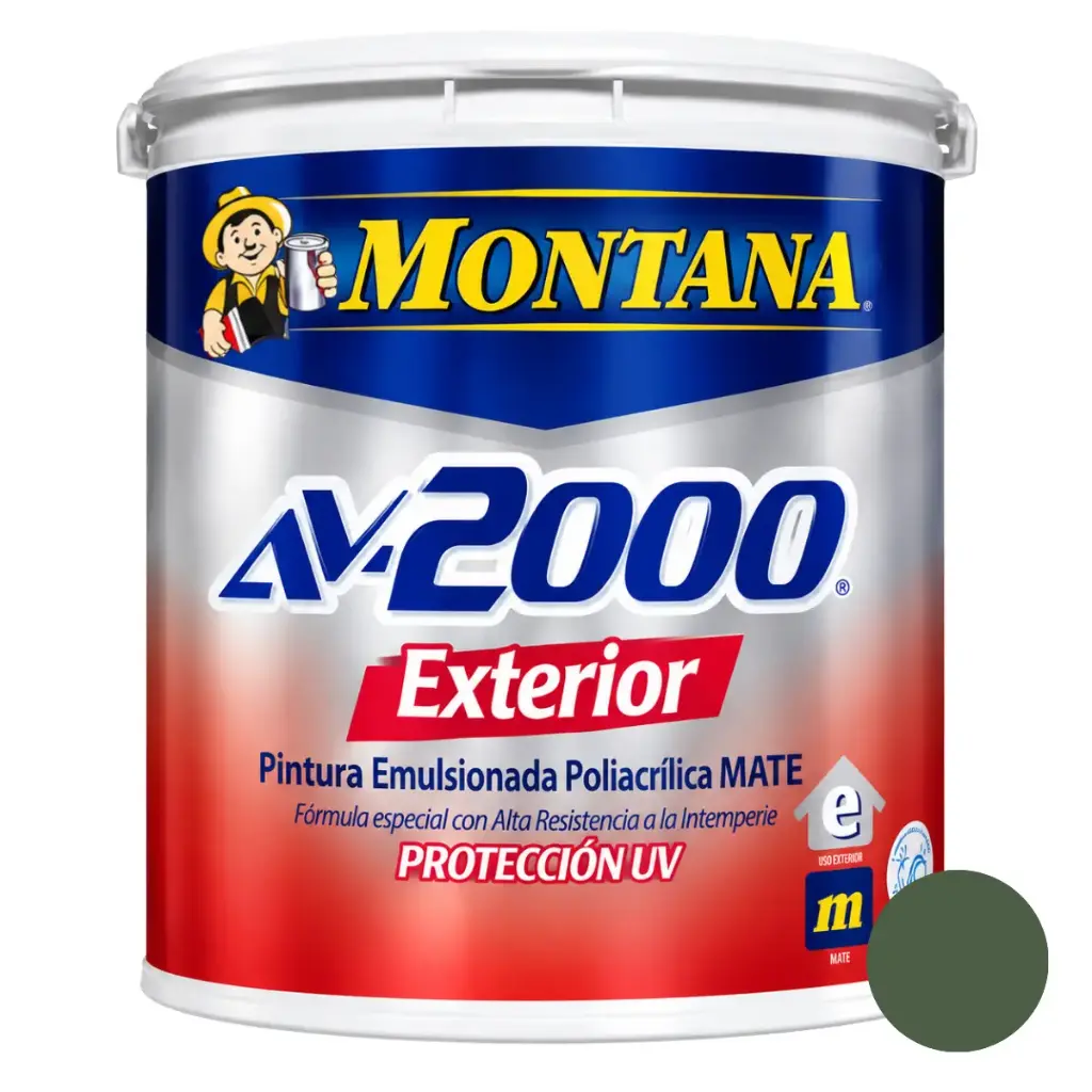PINTURA DE CAUCHO AV-2000 EXTERIOR OLIVO 1 GL REF. FA0-28552701 MARCA MONTANA