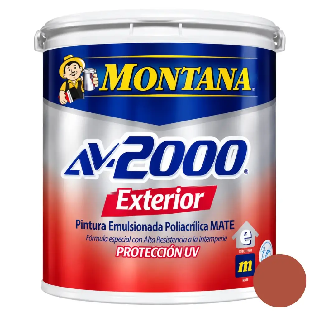 PINTURA DE CAUCHO AV-2000 EXTERIOR ROJO ARCILLA 1 GL REF. FA0-28538601 MARCA MONTANA