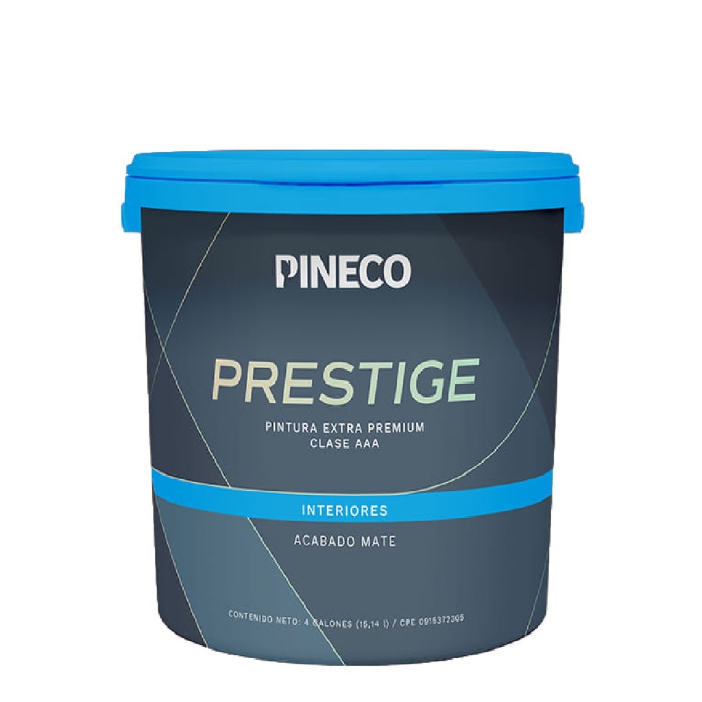 PINTURA DE CAUCHO MATE PRESTIGE INT. CLASE AAA 1 GL COLOR VINOTINTO MATE REF. PRS970A1G MARCA PINECO