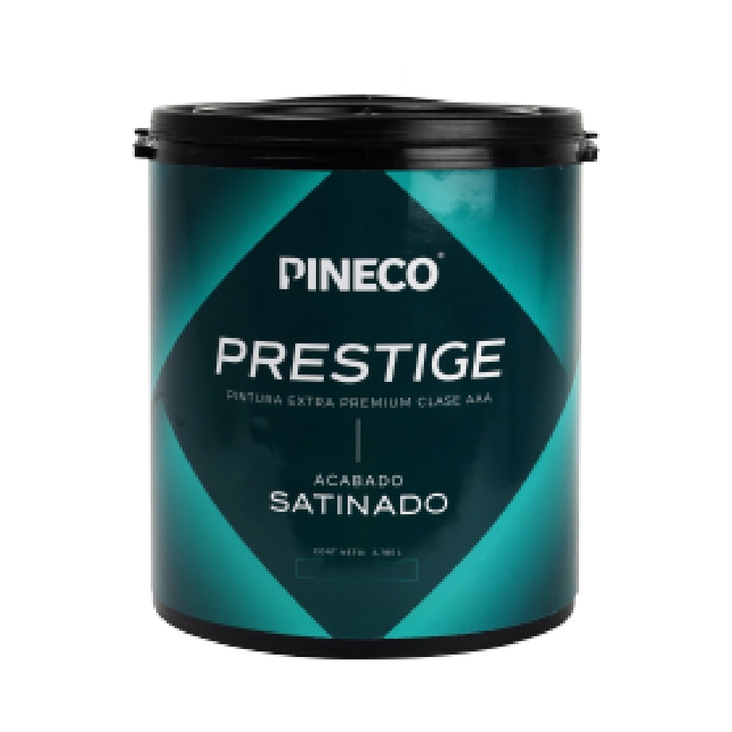 PINTURA DE CAUCHO SATINADO PRESTIGE INT. CLASE AAA 1 GL COLOR GREIGE REF. PRS16602A2G MARCA PINECO