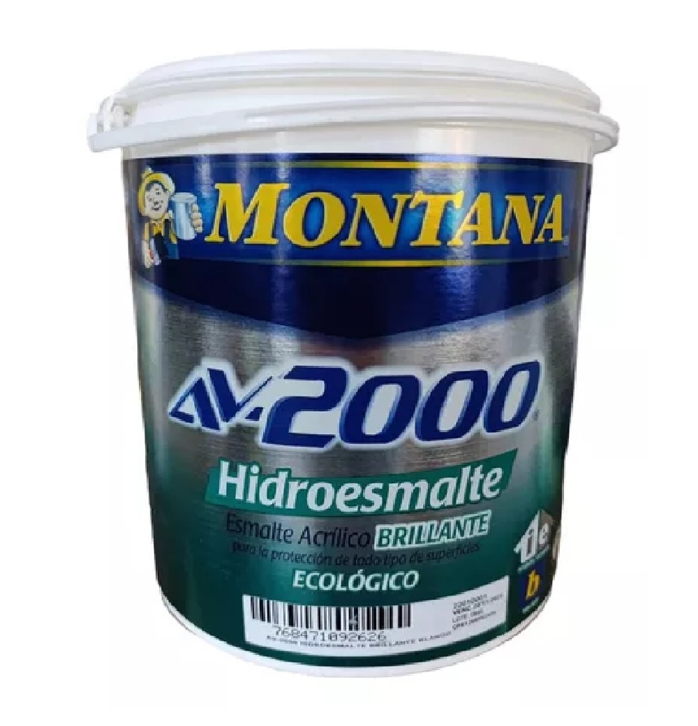 PINTURA HIDROESMALTE AV-2000 BRILLANTE BLANCO 1 GL REF. FA0-22010001MARCA MONTANA