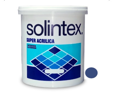PINTURA SUPER ACRILICA 357 1 GL COLOR AZUL HISPANO REF. 357 MARCA SOLINTEX