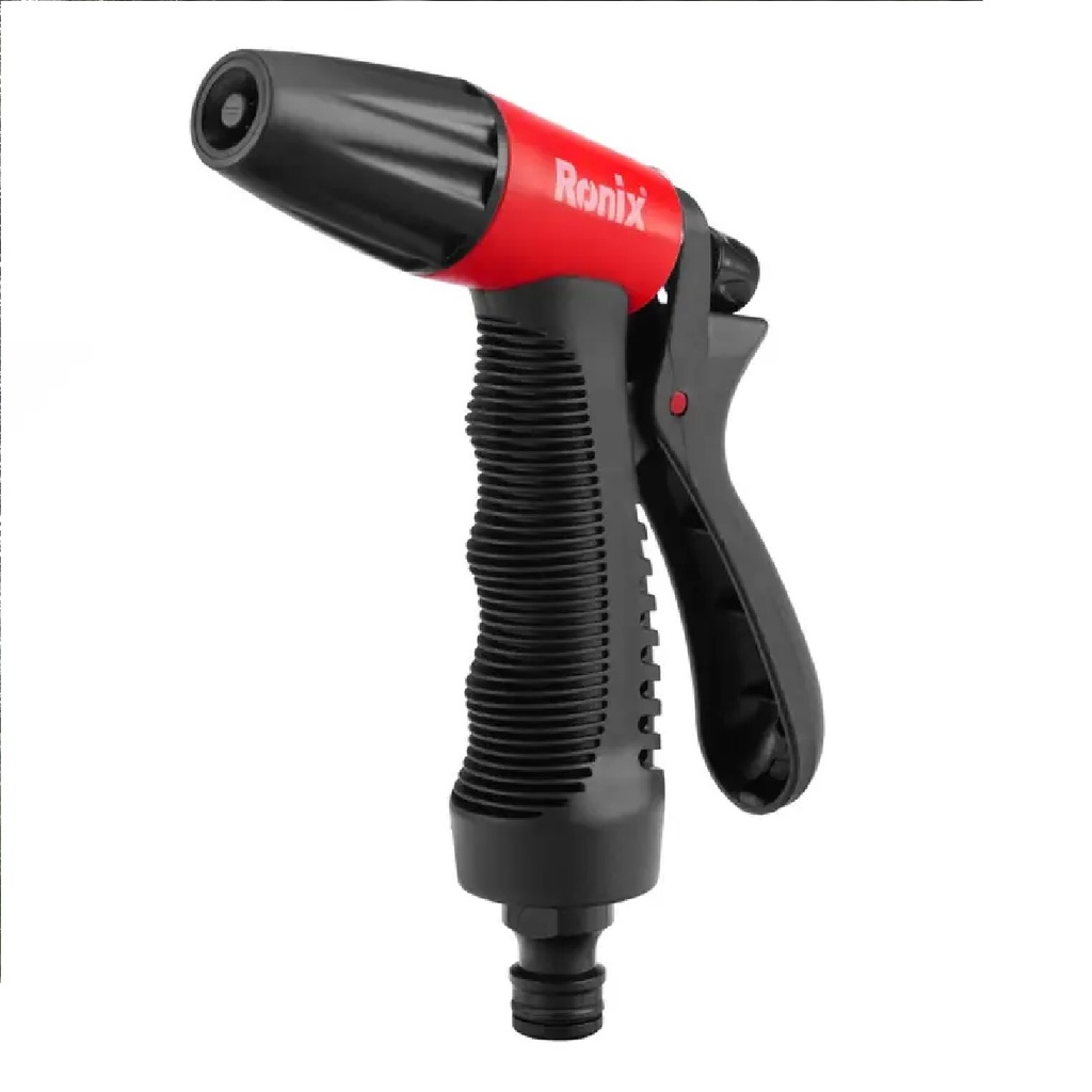 PISTOLA DE RIEGO PARA MANGUERA DE 1/2" ( 3 ADAPTADORES ) REF. RH-4017 MARCA RONIX