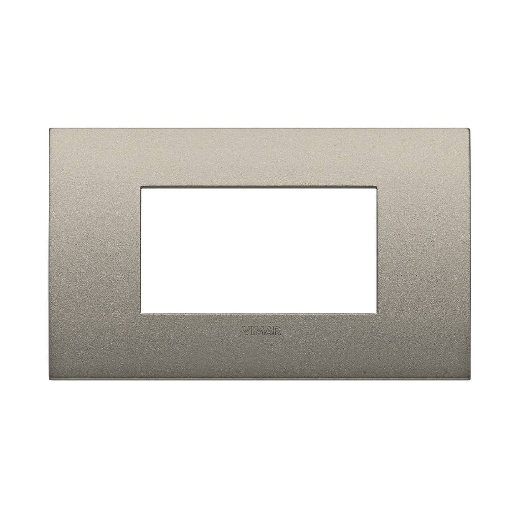 PLACA 3 MODULOS CENTRALES METAL CHAMPAN MATE SERIE ARKE REF-19653.13 MARCA VIMAR