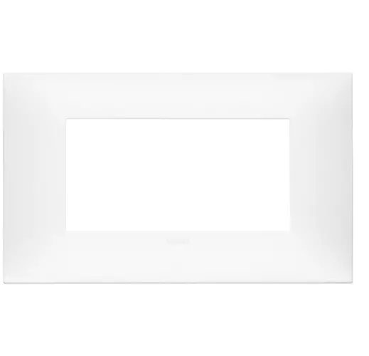 PLACA 4 MODULOS CENTRALES TECNOPOLIMERO SERIE NEVE UP COLOR BLANCO MATE REF. 09674.11 MARCA VIMAR