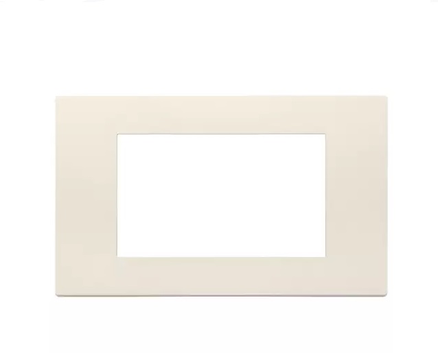 PLACA 4 MODULOS CENTRALES TECNOPOLIMERO SERIE LINEA COLOR CAÑAMO REF. 30654.01 MARCA VIMAR