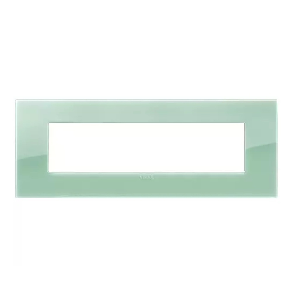 PLACA 7 MODULOS CENTRALES CLASSIC REFLEX ARKE COLOR VERDE SALVIA REF-19657.65 MARCA VIMAR