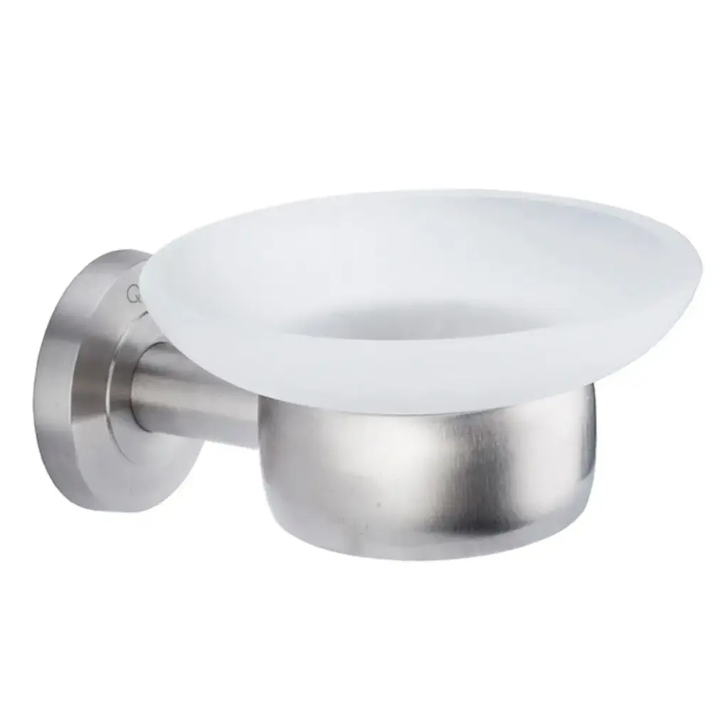 PORTA JABON / JABONERA SATINADO ACERO INOXIDABLE SERIE DELTA REF. 14.100.1005 MARCA QUALITY METAL