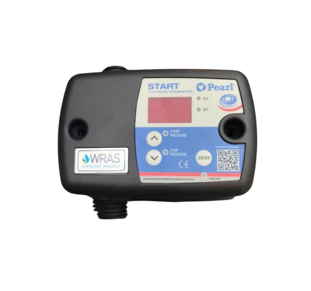 PRESOSTATO ELECTRONICO 1/4" 116 PSI OFF/ON AJUS. 115-230V 16A P/ BOMBA MONOF. REF START16F-STD PEARL