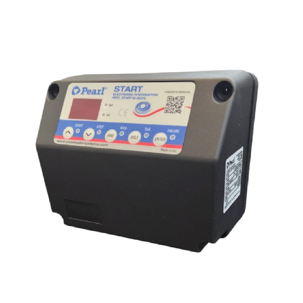 PRESOSTATO ELECTRONICO 1/4" 174 PSI OFF/ON AJUS.230V 10A P/BOMBAS TRIFASICAS REF START10C-ADV3 PEARL
