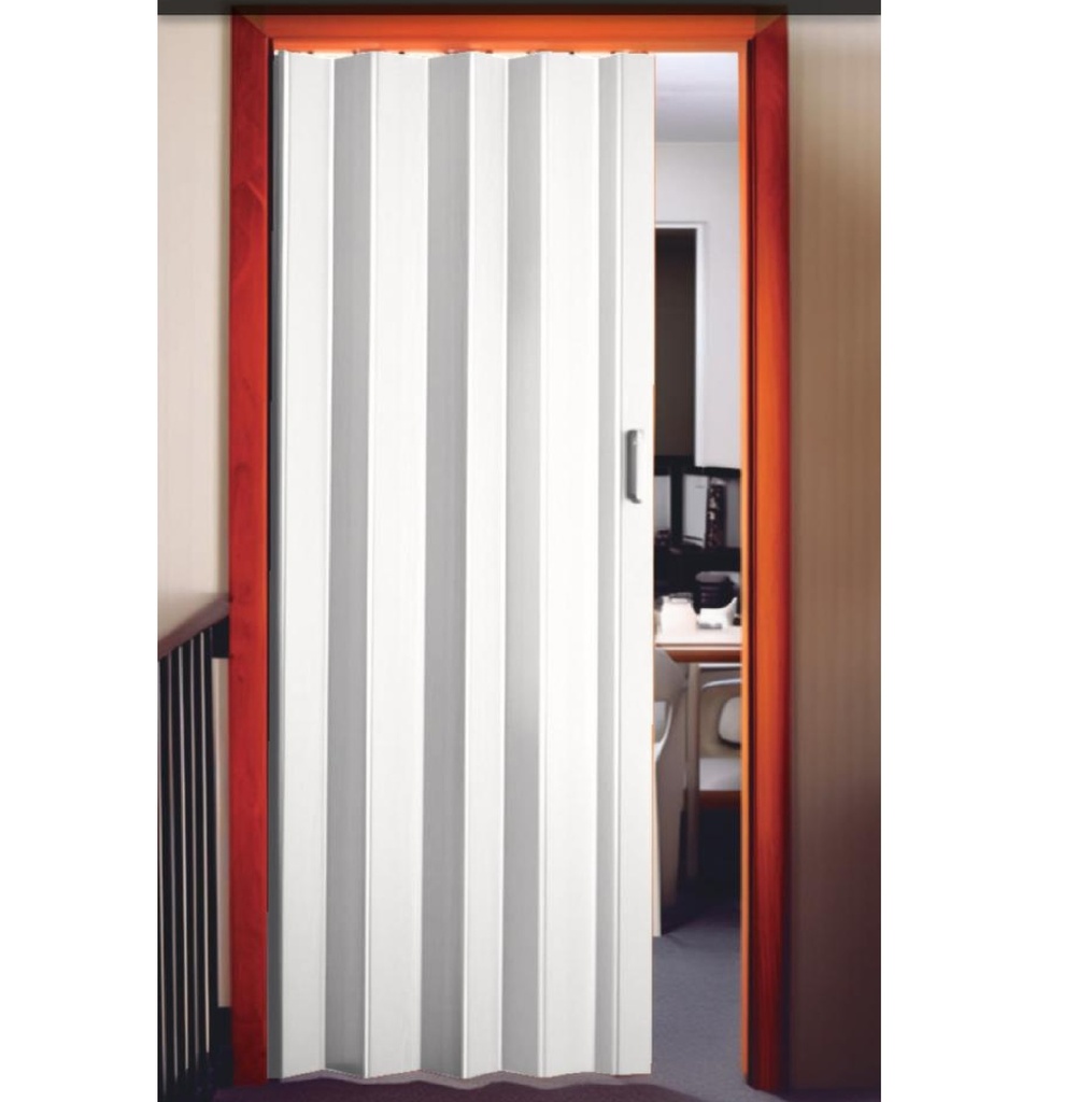 PUERTA PLEGABLE DE PVC COLOR BLANCO 82 X 210 CM ESP. 6 MM REF. VENSO-BLANCO MARCA EXTRUVENSO