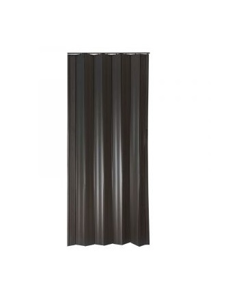 PUERTA PLEGABLE DE PVC COLOR ESPRESO/ NEGRO 90 X 210 CM PANEL BASICO MOD. GUAYANA REF. 00003 BASIC