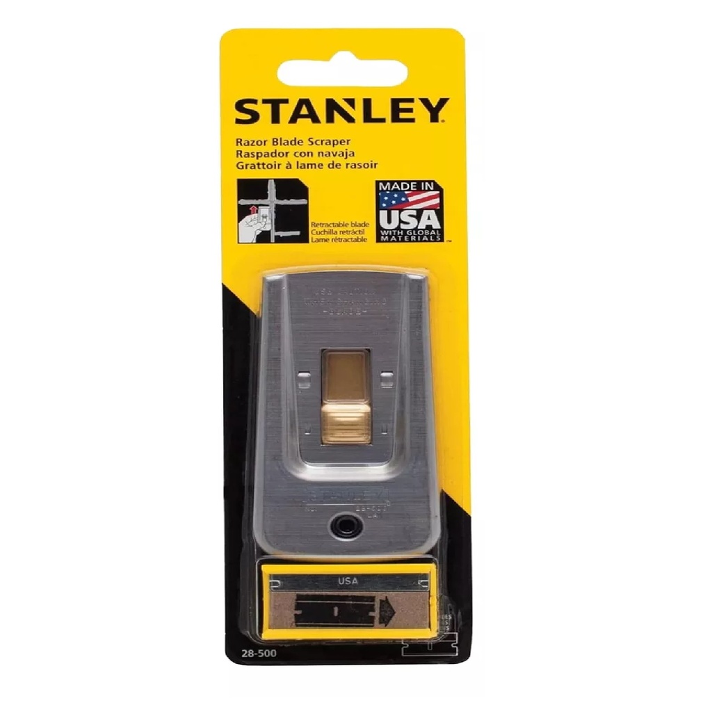 RASPADOR PARA PAREDES / SUPERFICIES 4" C/ 5 HOJAS C/B REF. 28500 MARCA STANLEY