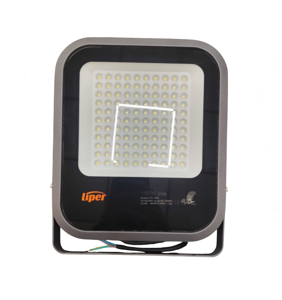 REFLECTOR LED 100 W 6500 K 10000 LM 100-240V IP66 C/ NEGRO - GRIS REF. LPFL-100BT02 / LPFL100A LIPER