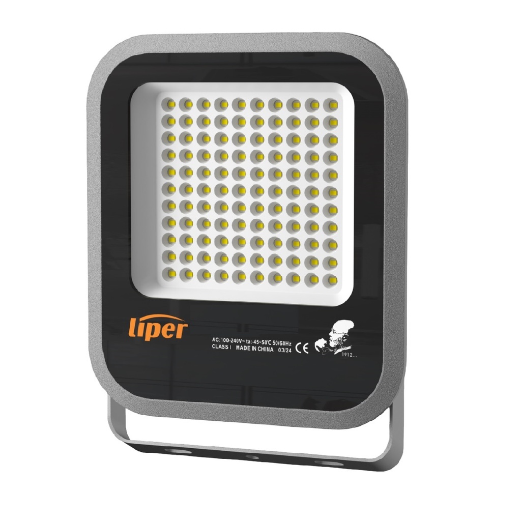 REFLECTOR LED 200W AC 100-240V 6500K IP66 20.000 LM C/ NEGRO- GRIS REF LPFL-200BT02 / LPFL200A LIPER