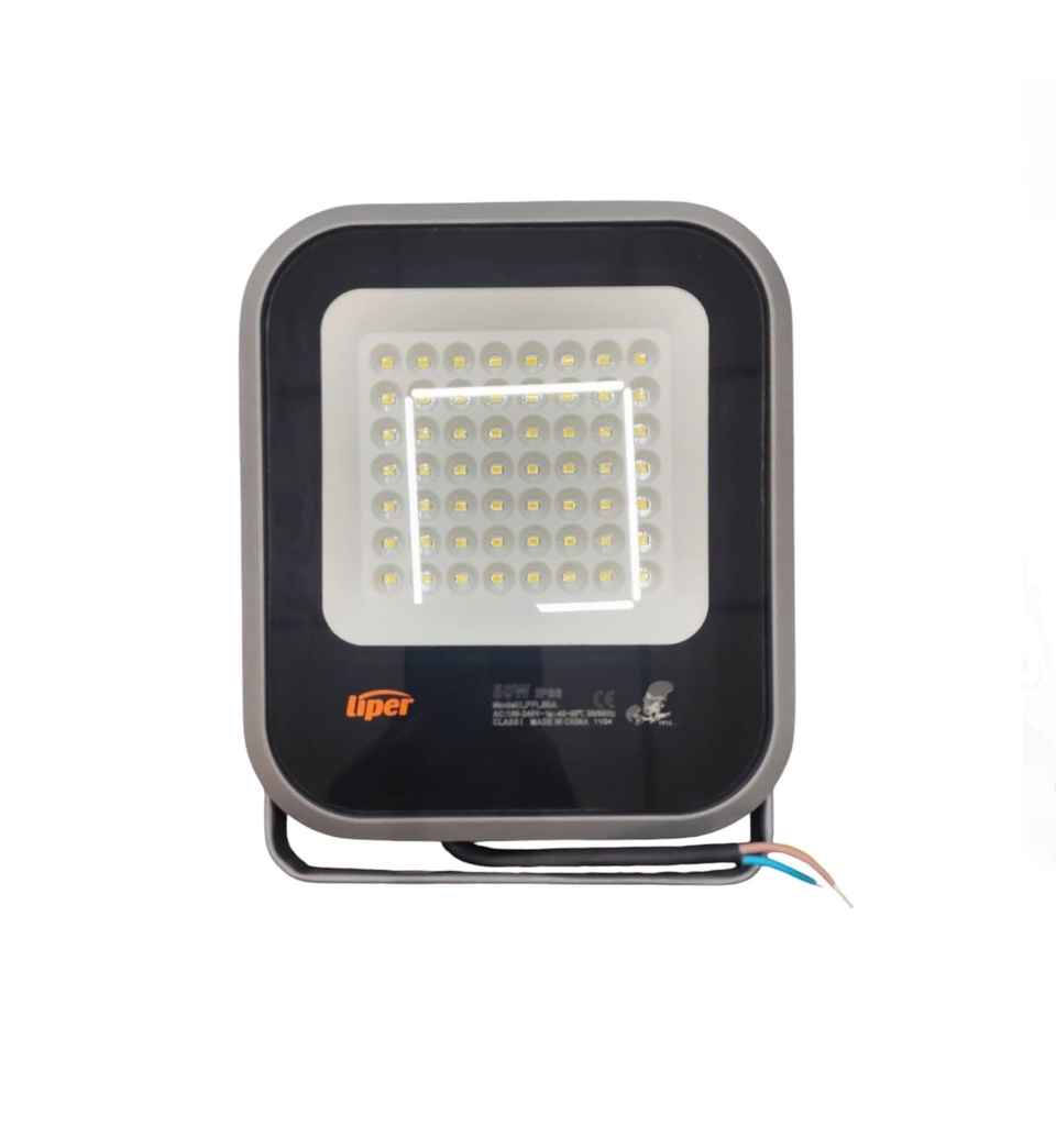 REFLECTOR LED 50 W 6500 K 5000 LM 100 - 240 V IP66 C/ NEGRO - GRIS REF. LPFL-50BT02 / LPFL50A LIPER
