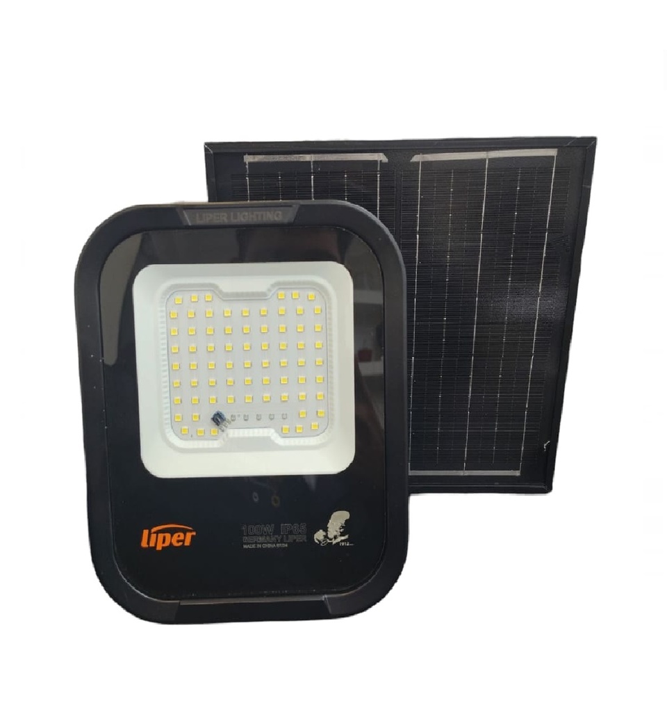 REFLECTOR LED CON SENSOR 300 W 6500 K 18000 MAH PANEL SOLAR C / CONTROL REF. LPFL-300HW02-SS LIPER