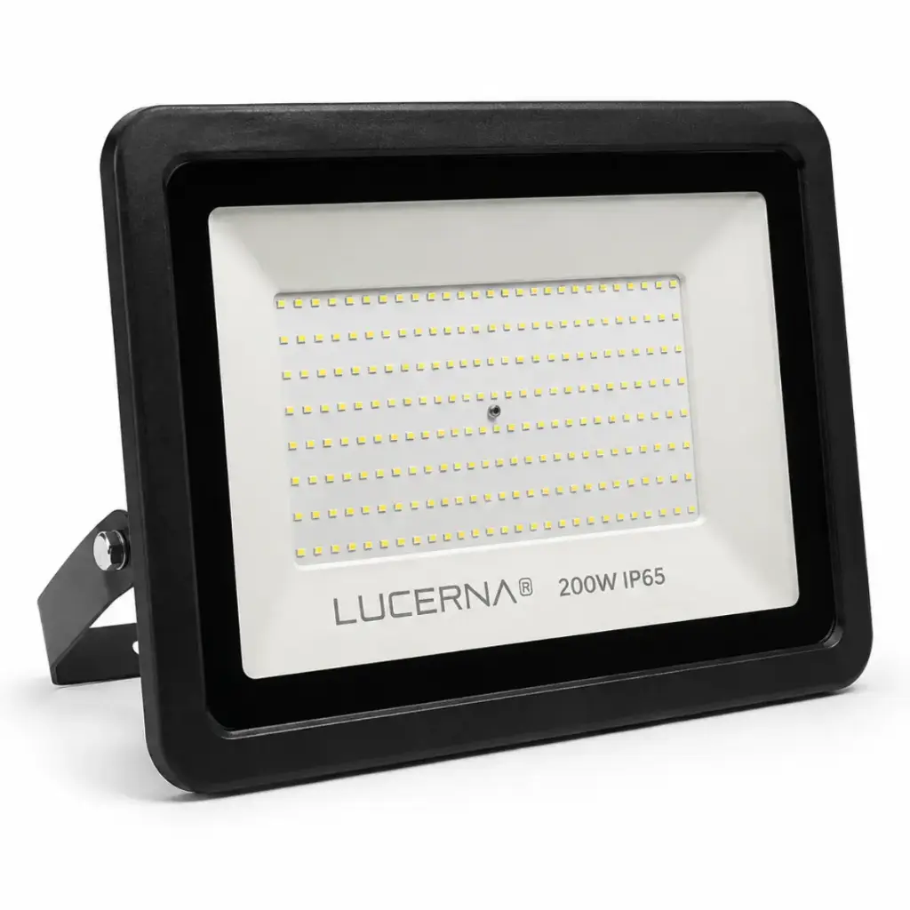 REFLECTOR LED PLANO 200 W COLOR NEGRO 3000 K MULTV 100 - 265 V IP65 REF. RP200CV3K MARCA LUCERNA