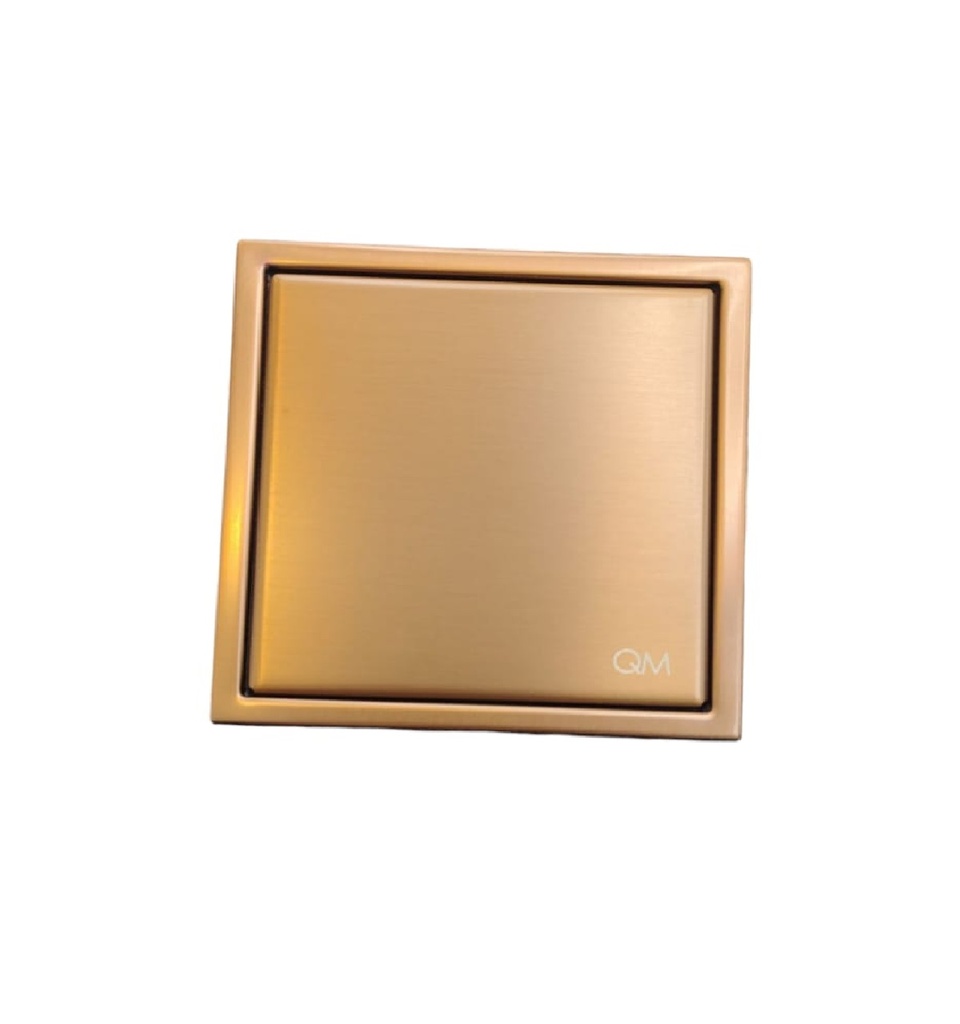REJILLA CUADRADA / CENTRO PISO SERIE LAGOS 4" X 4" BRONZE REF. 14.100.2016.BR MARCA QUALITY METAL