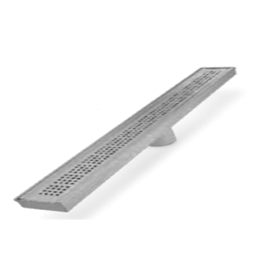 REJILLA RECTANGULAR / DESAGUE LINEAL 24" SERIE RIA GUN GREY REF.38.200.24.GR MARCA QUALITY METAL