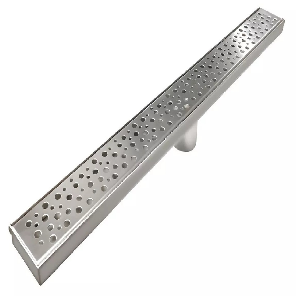 REJILLA RECTANGULAR / DESAGUE LINEAL 32" X 3" PERFORADA ACERO INOX COLOR SATINADO REF REJ-530 UNIQUE