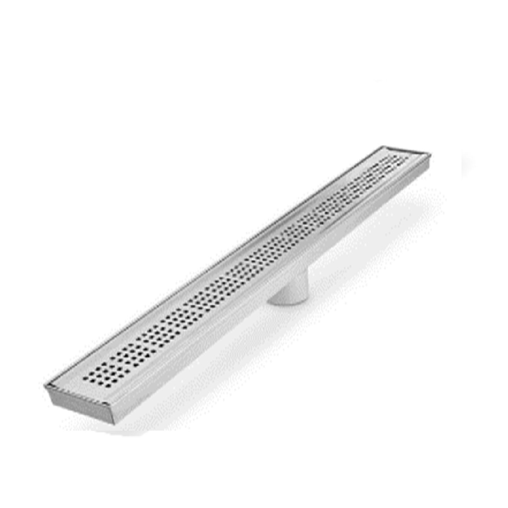 REJILLA RECTANGULAR / DESAGUE LINEAL 36" 91 CM RIA COLOR PULIDA REF.38.200.36.P MARCA QUALITY METAL